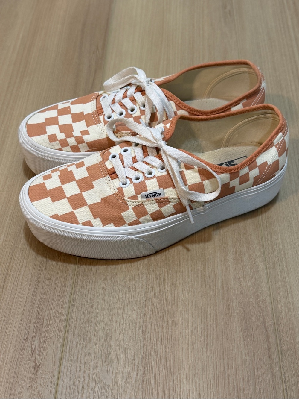 Van’s Stacked Multi Checked Platform Sneakers—Size 9